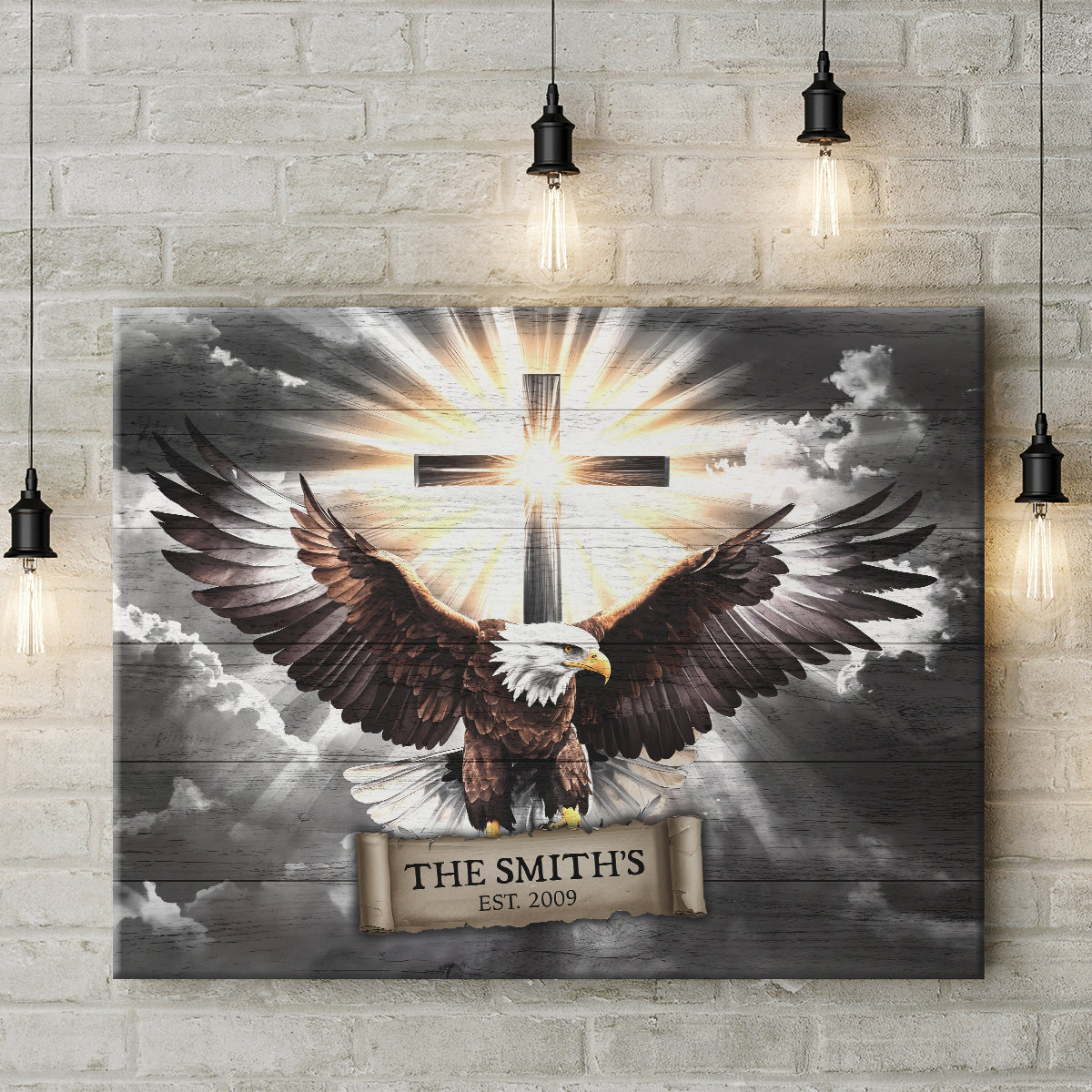 Eagle Cross Family Premium Canvas Canvas