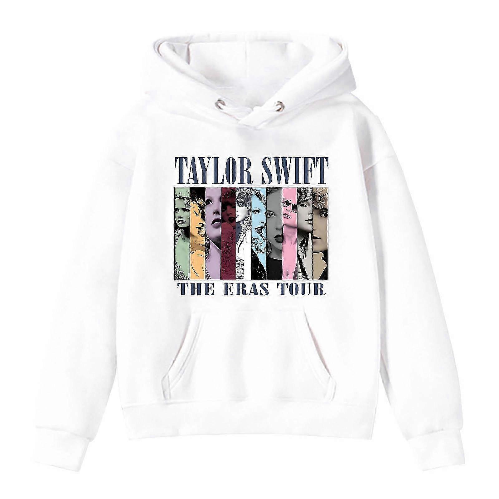 2024 New Taylor Swift The Eras Tour Taylor Surrounding Printed Hoodie - White 4