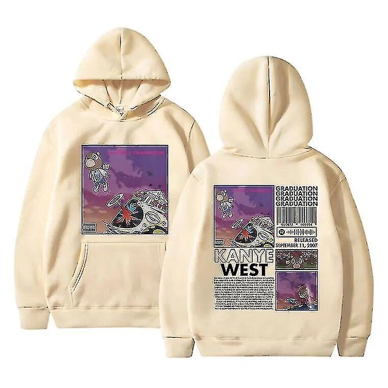High Quality Rapper Kanye West Graduation Printed Hoodie Male Cool Setwear High Quality