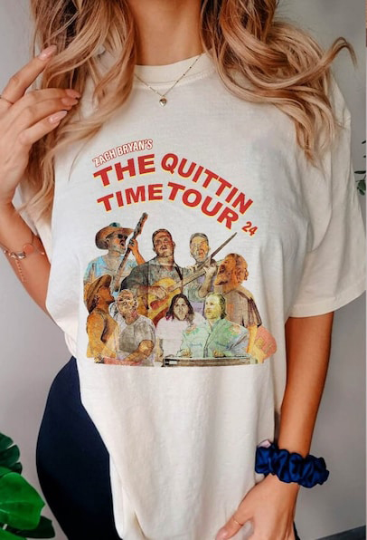Zach Bryan'S Quittin Time Tour 24 T-Shirt