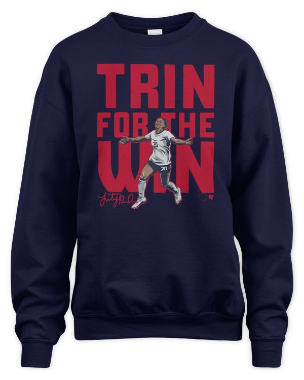 US Women's National Team Trinity Rodman Trin For The Win Tee Navy - Unisex Sweatshirt