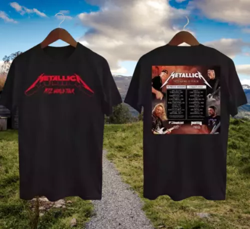 New T-Shirt Metallica M72 World Tour Schedule Extends Into 2025 Gift Graphic Shirt