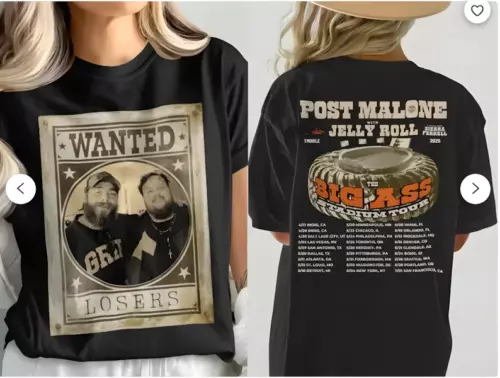 New T-Shirt Post Malone, Post Malone Tour, Big Ass Stadium Tour, Posty 2025