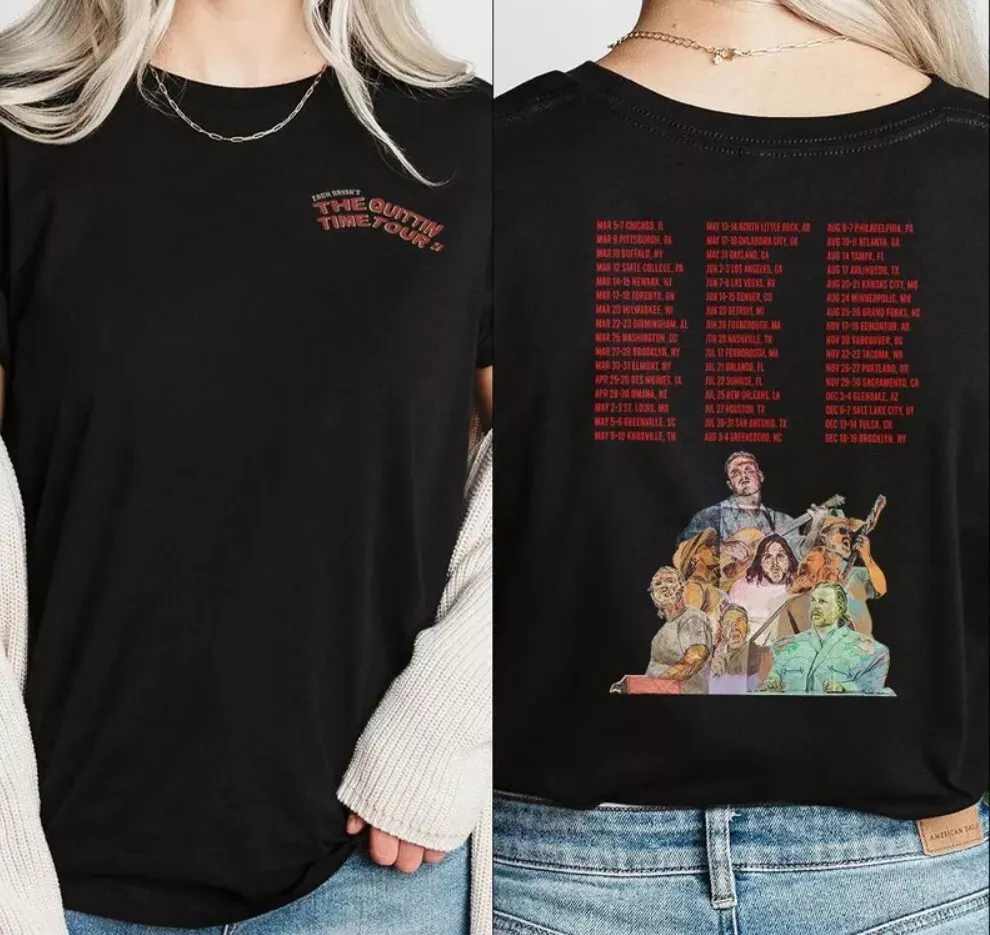 New T-Shirt Zach Bryan The Quittin Time Tour 2025, Zach Bryan The Quittin Time Tour