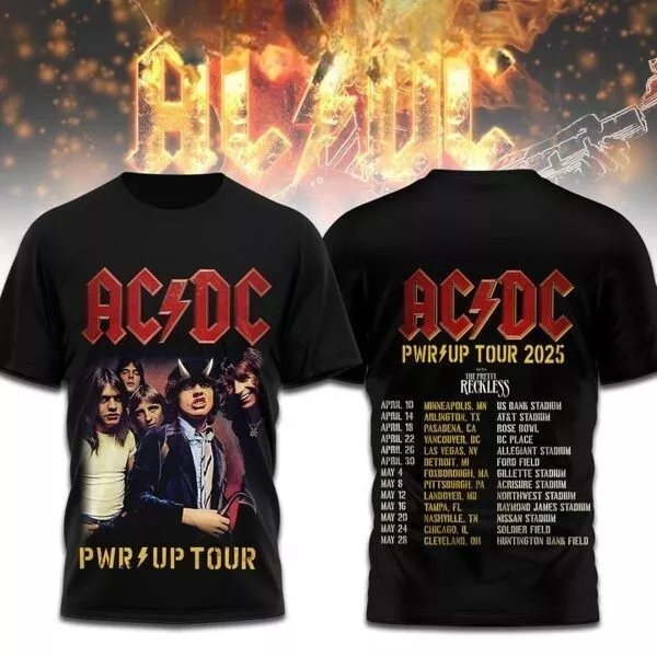 New T-Shirt Arrival Pwr Up Tour 2025 The Schedule Sz