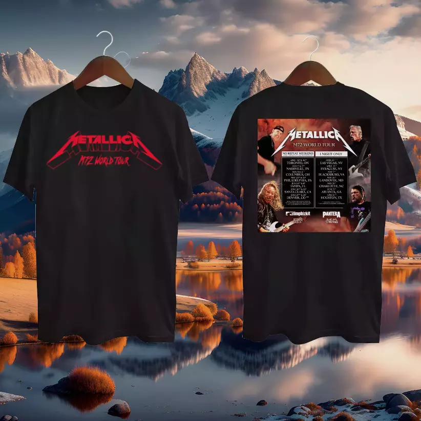 New T-Shirt Metallica M72 World Tour Schedule Extends Into 2025 Gift