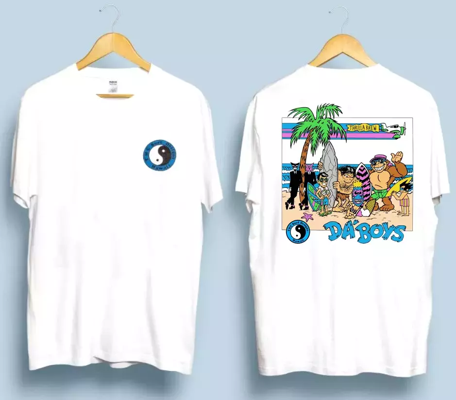 New T-Shirt T&C Surf Challenge Retro 80S Designs White 2 Sides Cotton Dhp59