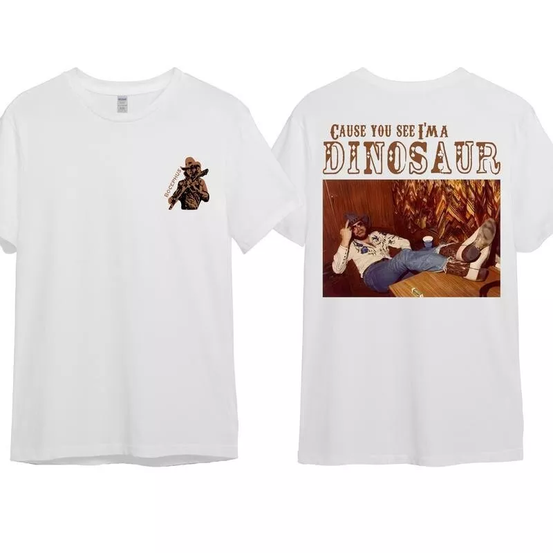 T-Shirt Hank Williams Jr Dinosaur Western Trending Cotton For Men, Women