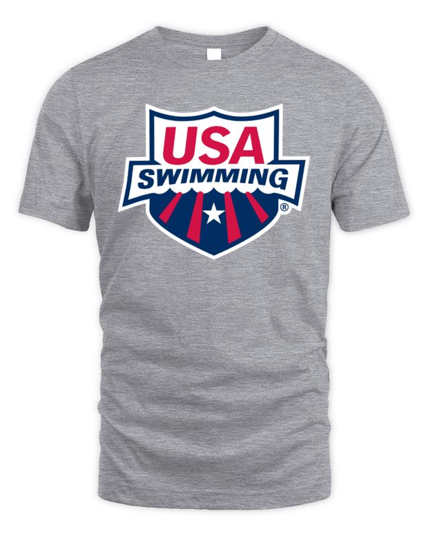 USA Swimming Primary Logo Shirt Gray - Unisex Standard T-Shirt