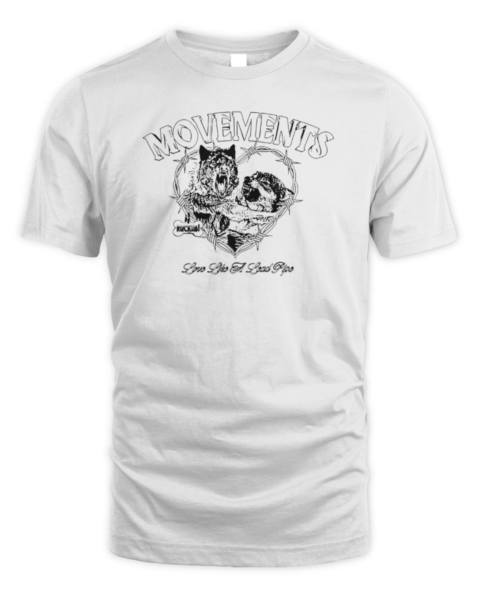 New T-Shirt Movements Merch Lead Pipe Wolf