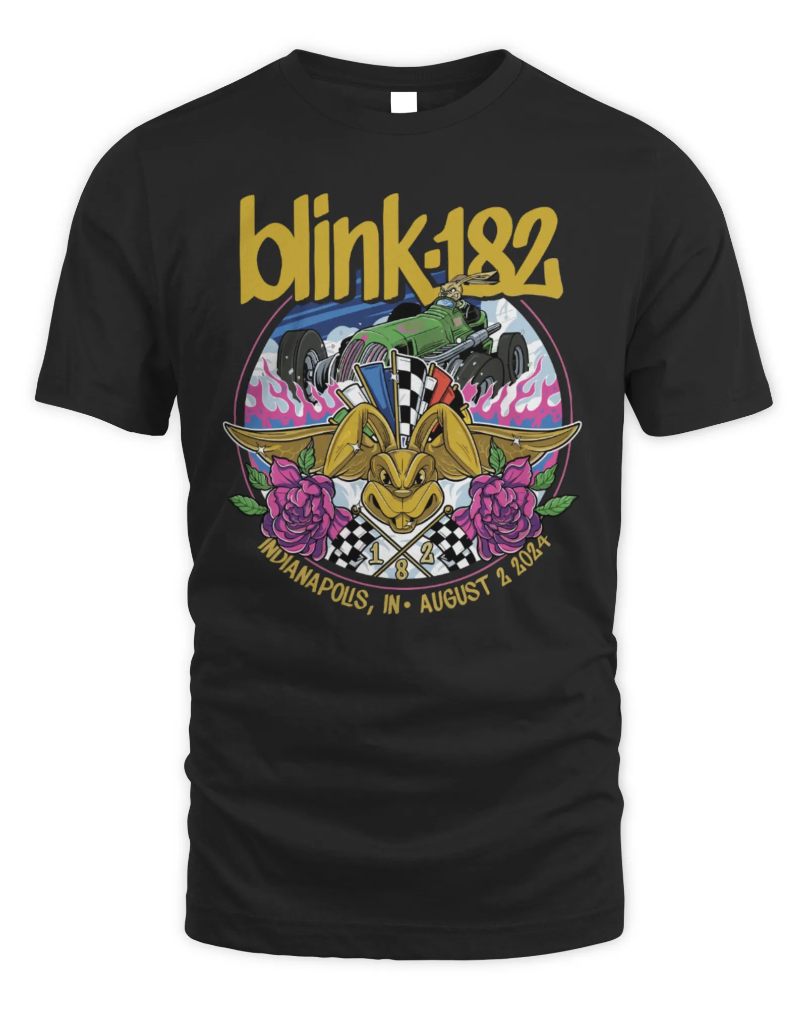 New T-Shirt Blink 182 Merch Aug 2 2024 Indianapolis IN