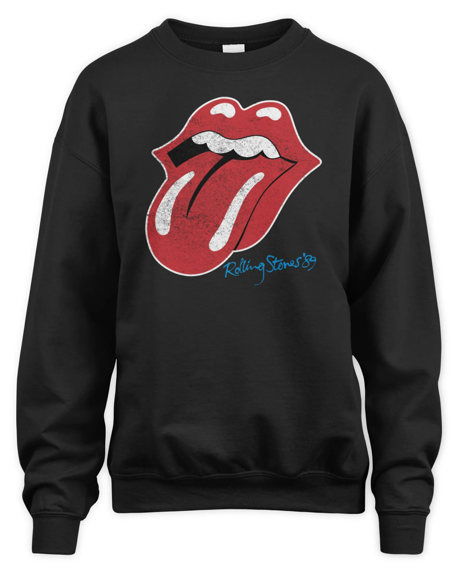 New Sweatshirt The Rolling Stones Merch ’89 Distressed Classic Tongue Logo, Premium Sweaer