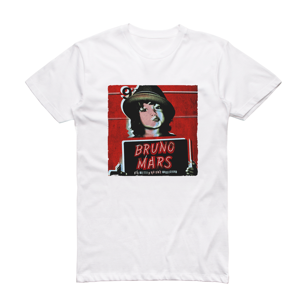 Bruno Mars Its Better If You Dont Understand Album Cover T-Shirt White