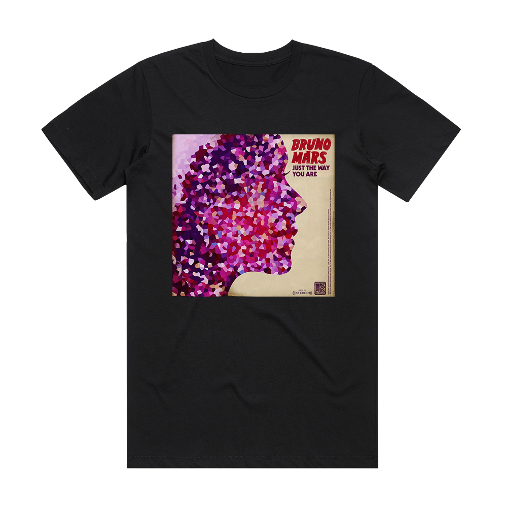 Bruno Mars Just The Way You Are Album Cover T-Shirt Black