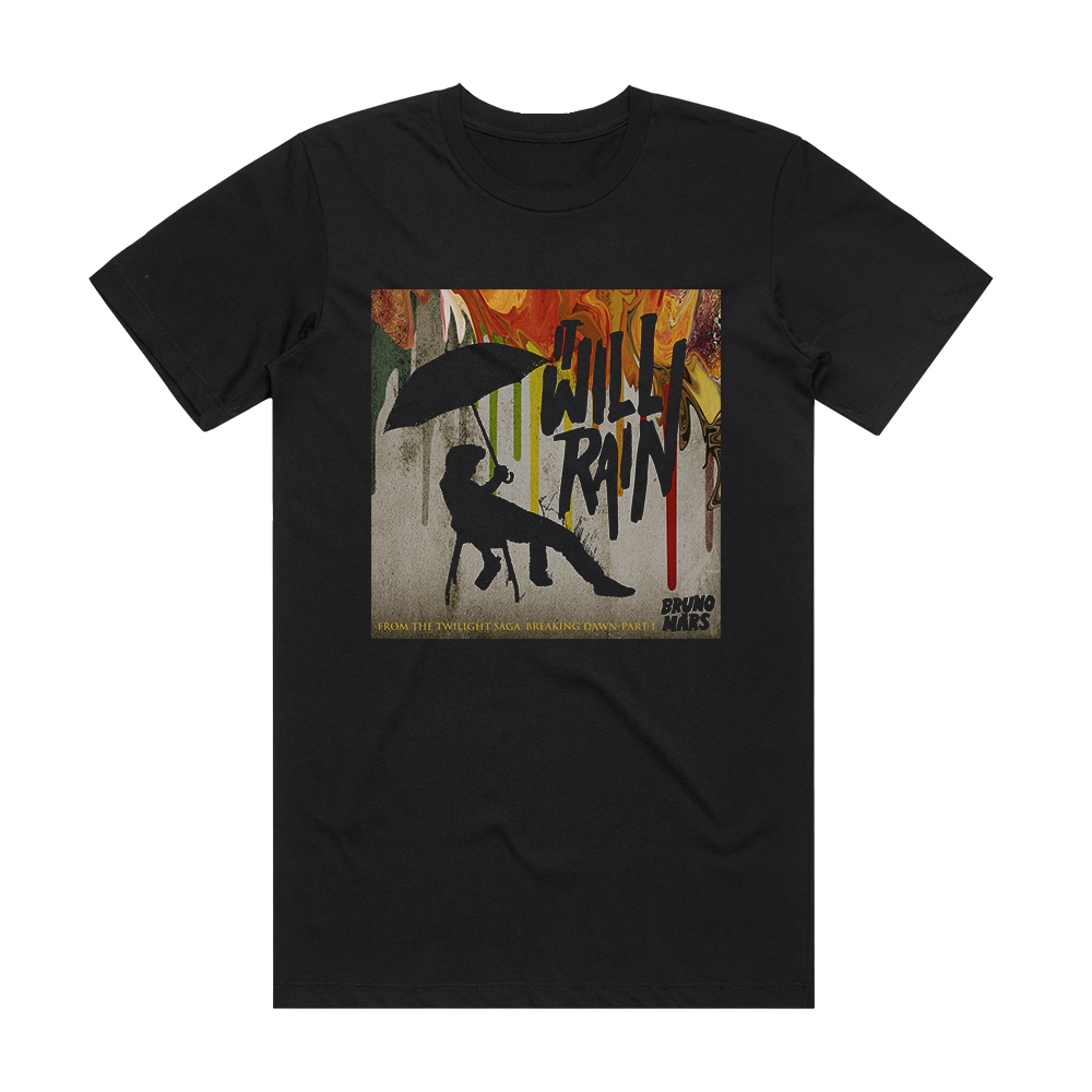 Bruno Mars It Will Rain Album Cover T-Shirt Black