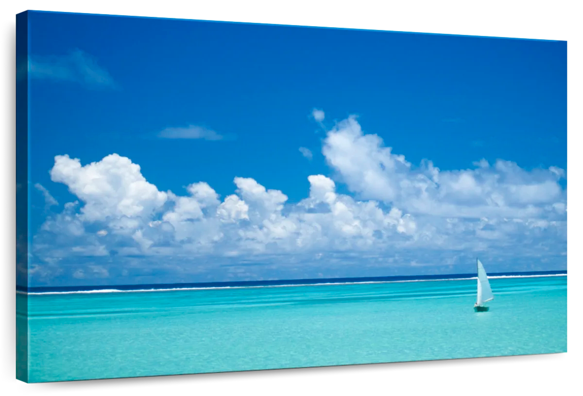 Cook Islands Lagoon Sailboat