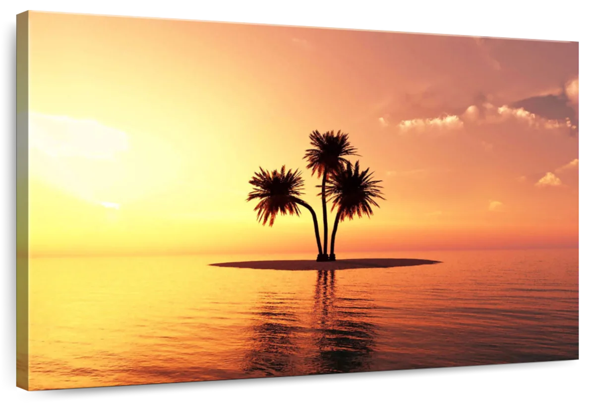 Dramatic Sunset Islet