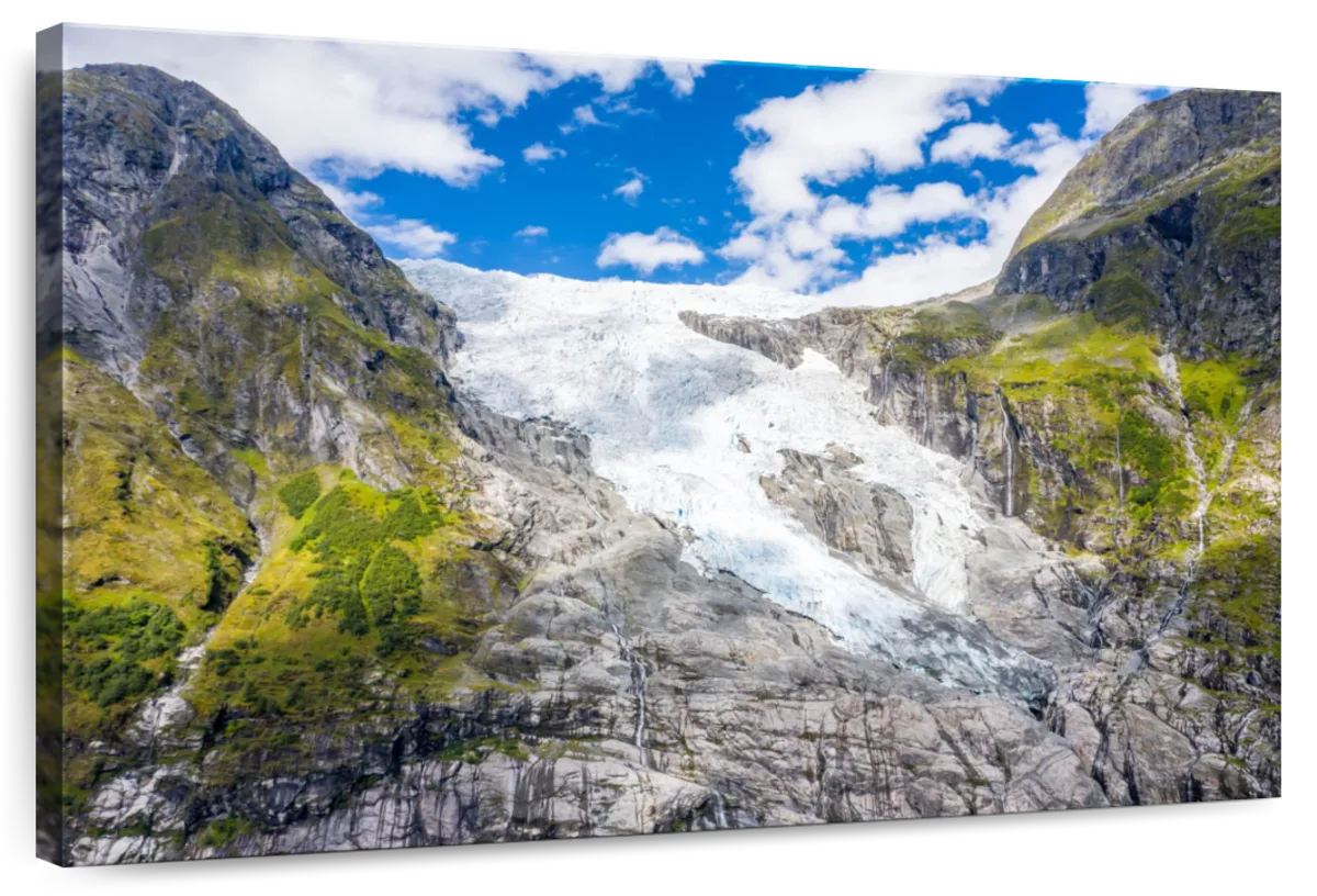 Snowy Boyabreen Glacier