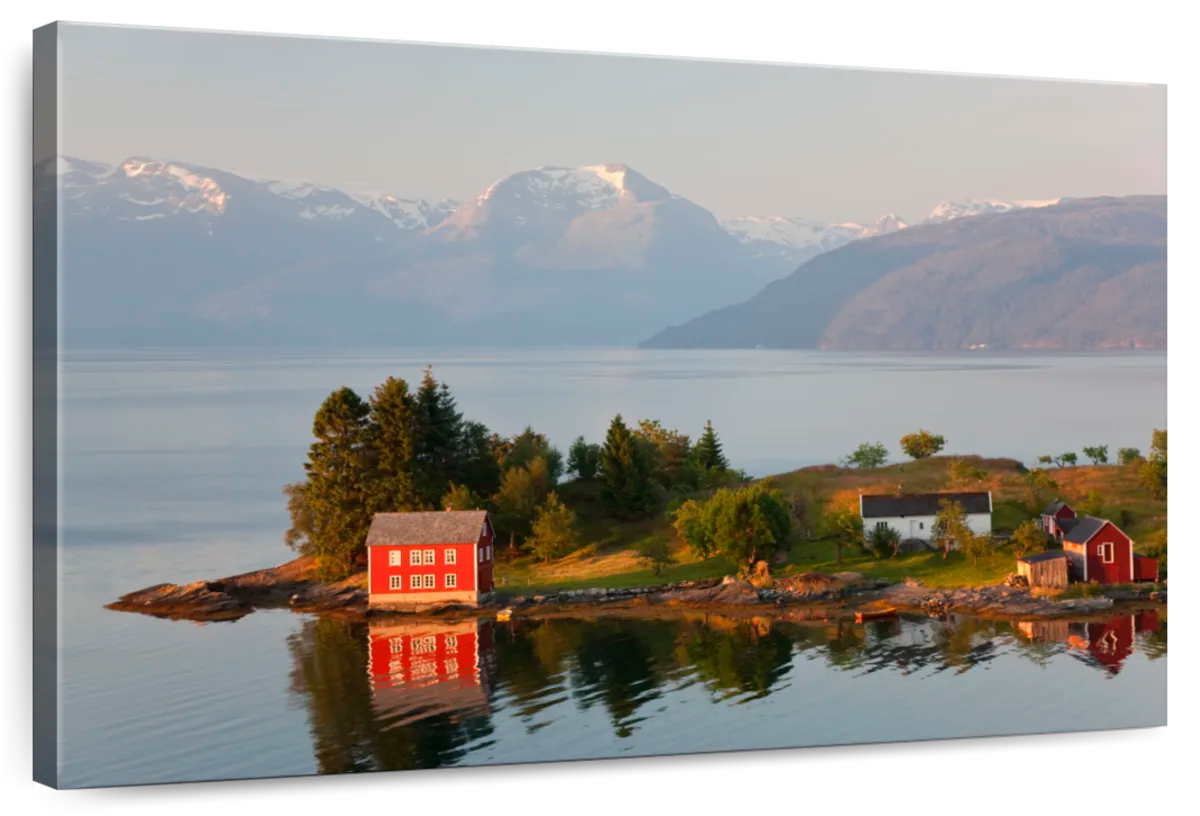 Small Island In Hardangerfjord