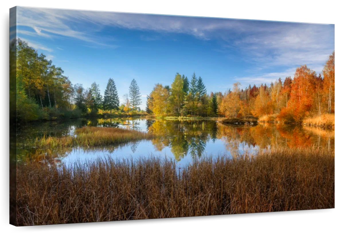 Autumn Lake In France