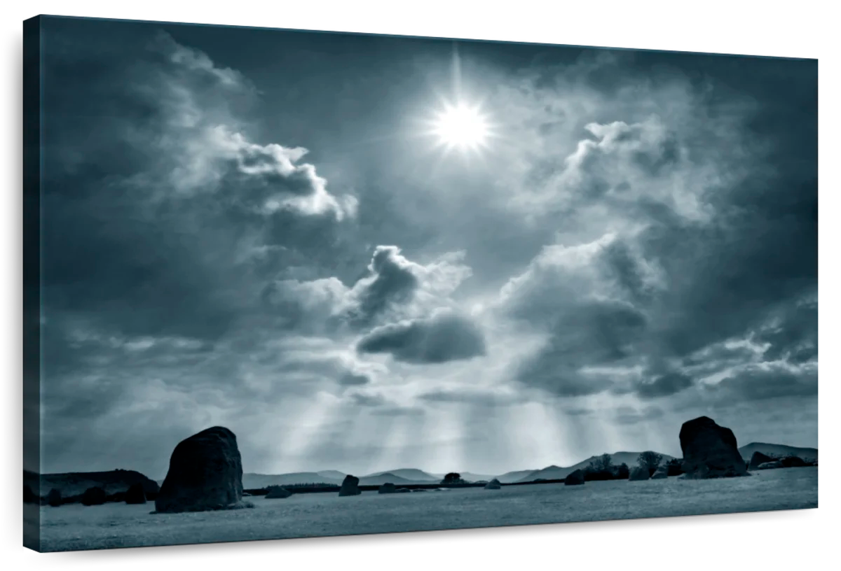 Skies Over The Mountain Ranges In Blue