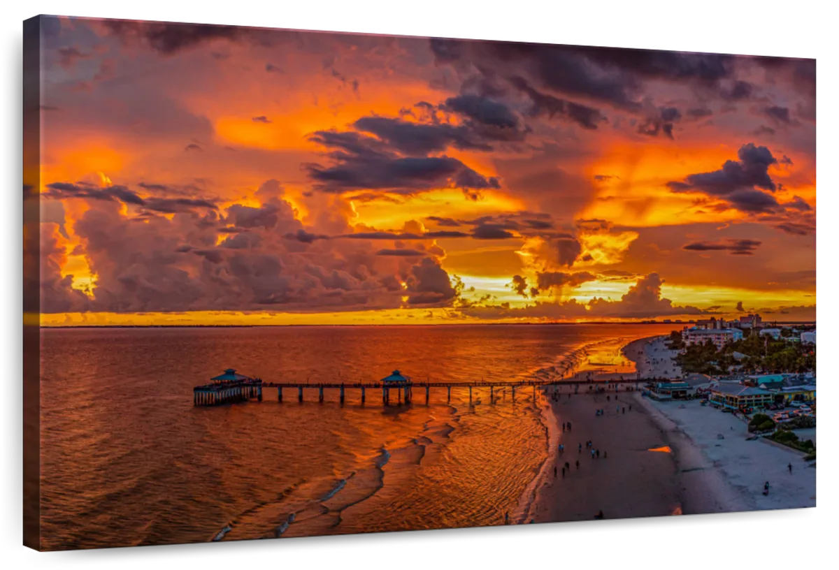 Fishing Pier At Sunset In Miami Beach I