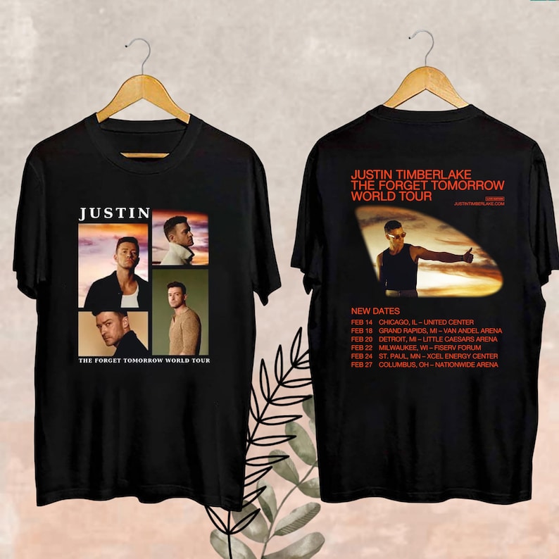 New Retro Justin Timberlake The Forget Tomorrow Merch The Forget Tomorrow World Tour 2025 Fan Shirt