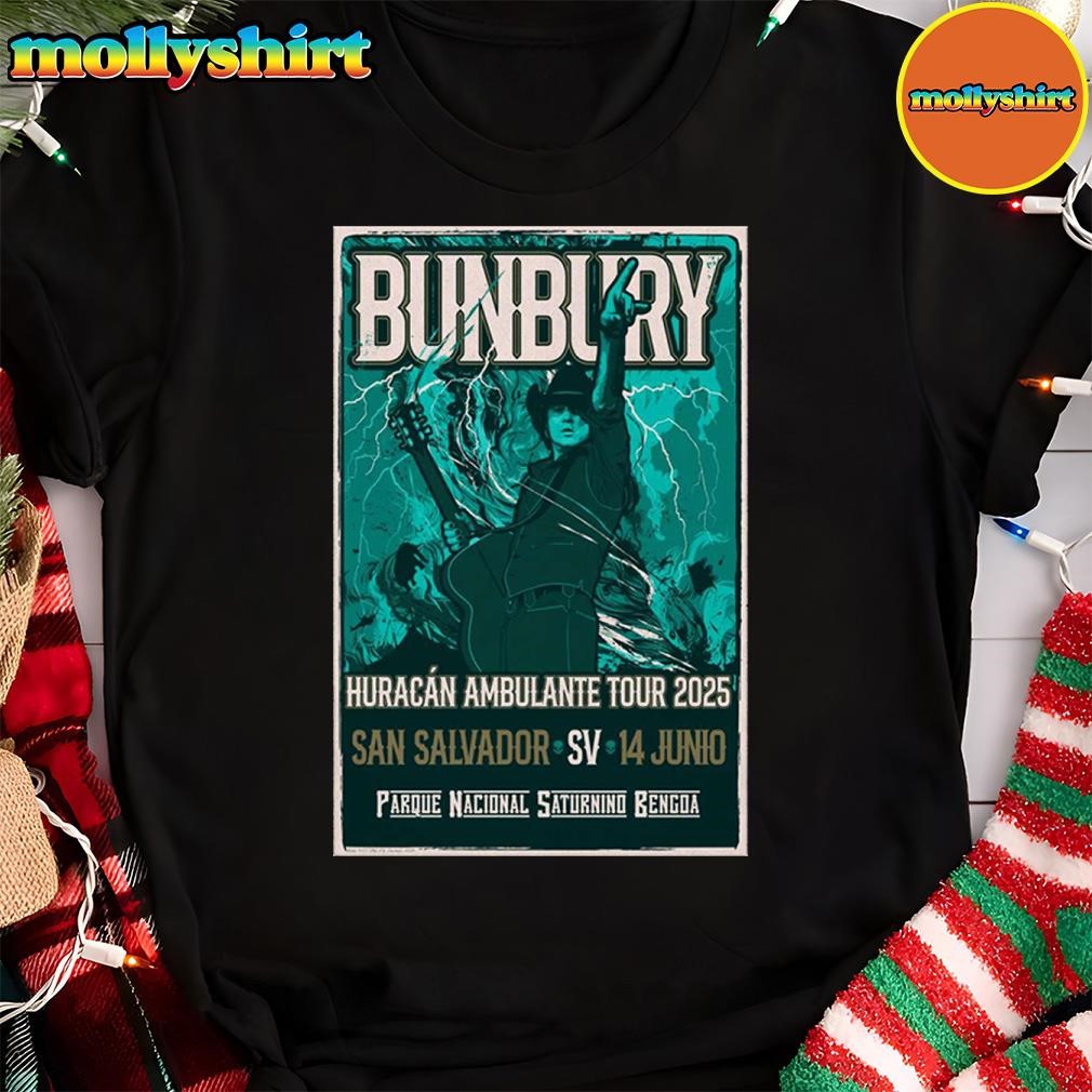 Official Enrique Bunbury Jun 14 2025 Ballpark Saturnino Bengoa San Salvador, El Tour Poster Shirt