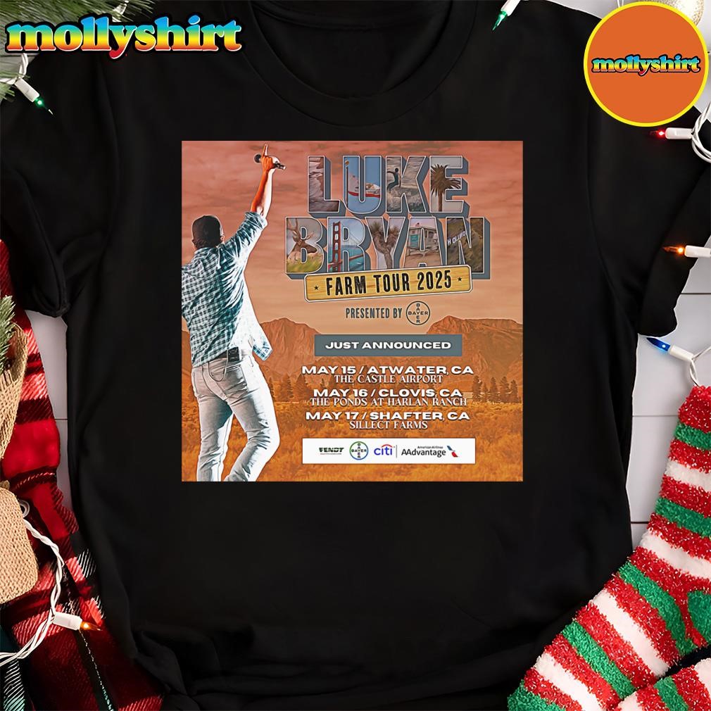 New Luke Bryan Farm Tour 2025 Just Announced Dates Poster T-Shirt