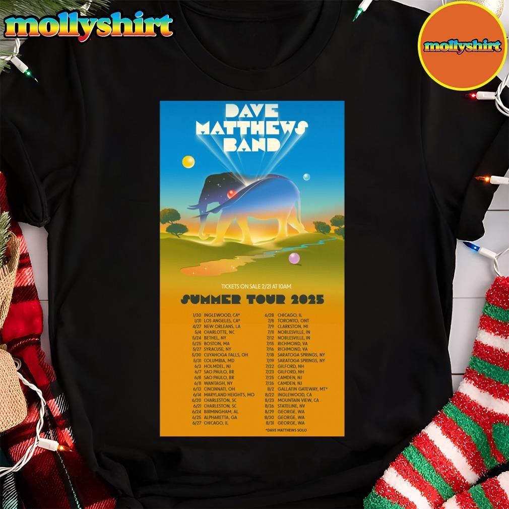 New Official Dave Matthews Band Announce The 2025 Summer Tour Poster T-Shirt