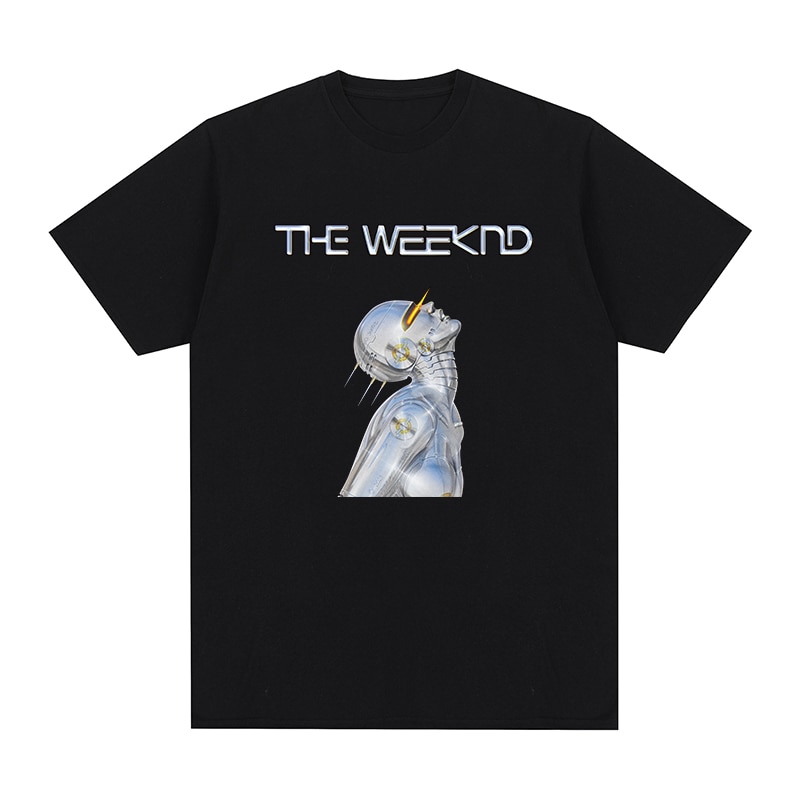The Weeknd T-Shirts  90S Vintage Hip Hop Rapper Cotton T-Shirt