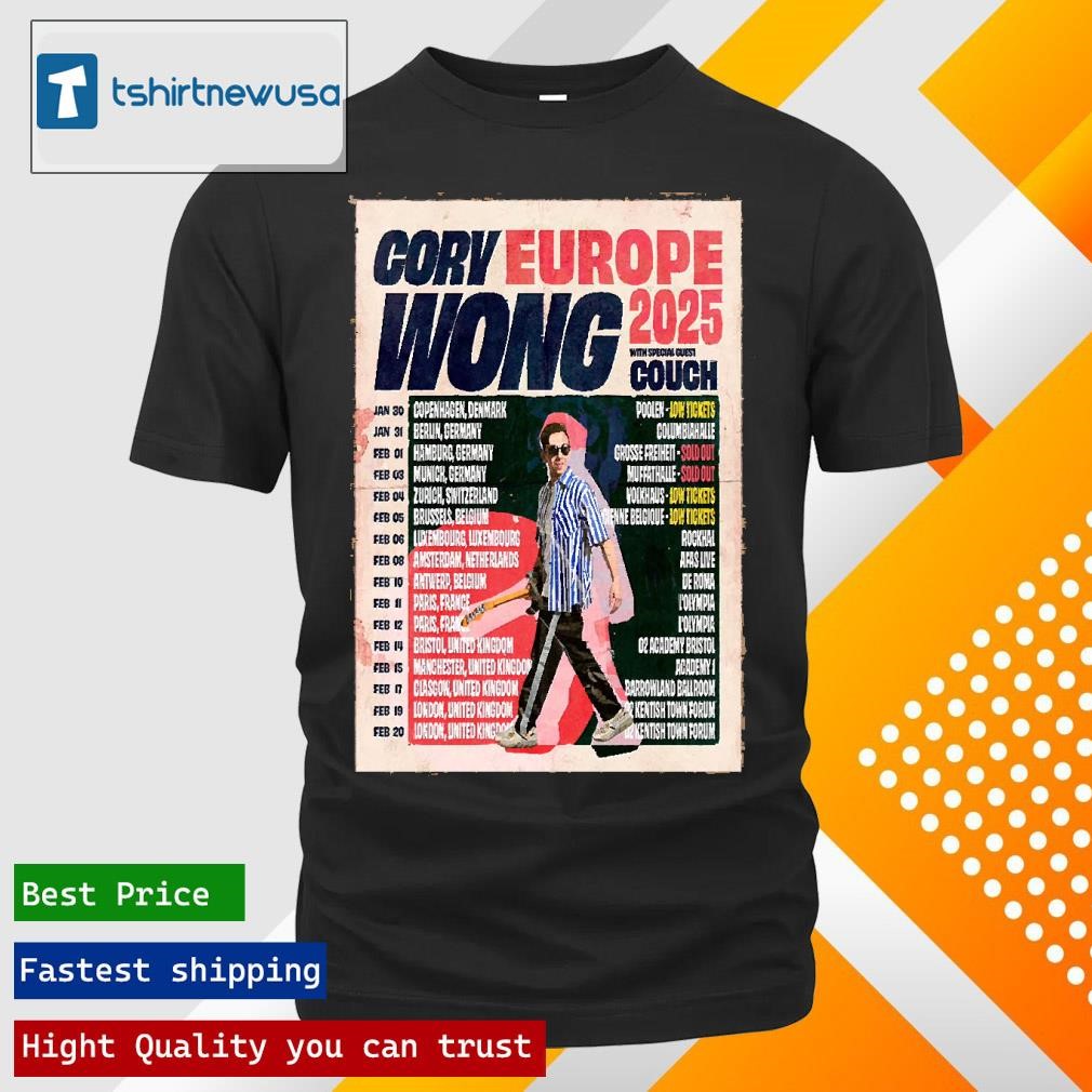 New Best Cory Wong Europe Tour 2025 With Special Guest Couch Poster T-Shirt