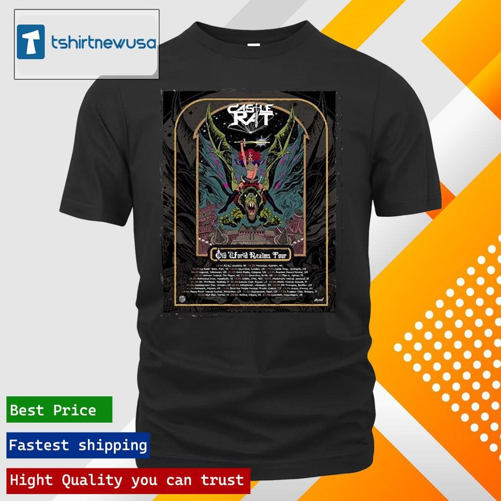 New Official Castle Rat Old World Realms Tour Europe And Uk Tour 2025 Tour Dates T Shirt