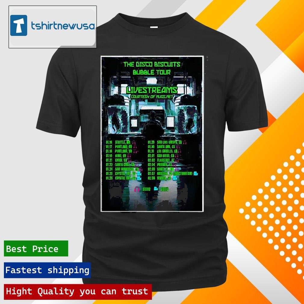 New Top The Disco Biscuits Bubble West Coast Tour 2025 Poster Shirts