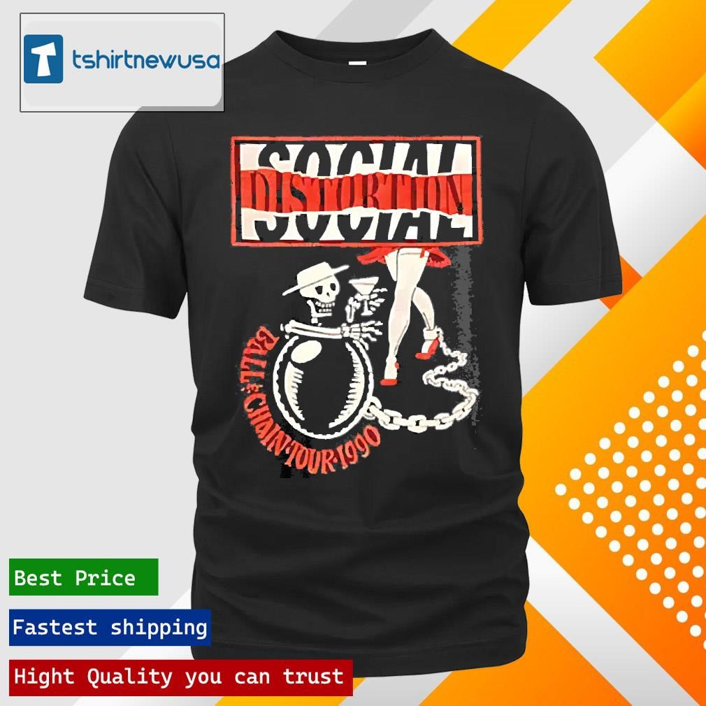 New Premium Social Distortion Ball Chain Tour 2025 T Shirts