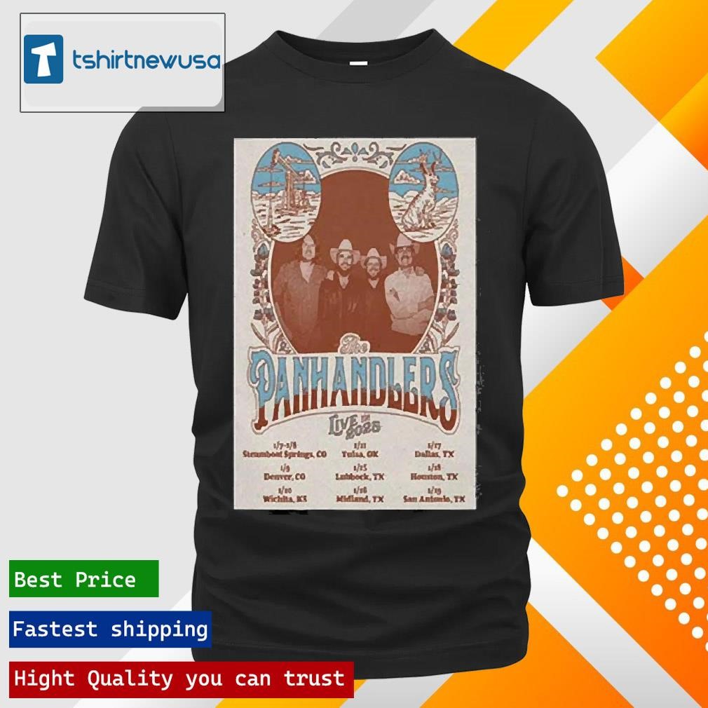 New Original Poster The Panhandlers Live In Tour 2025 T-Shirt