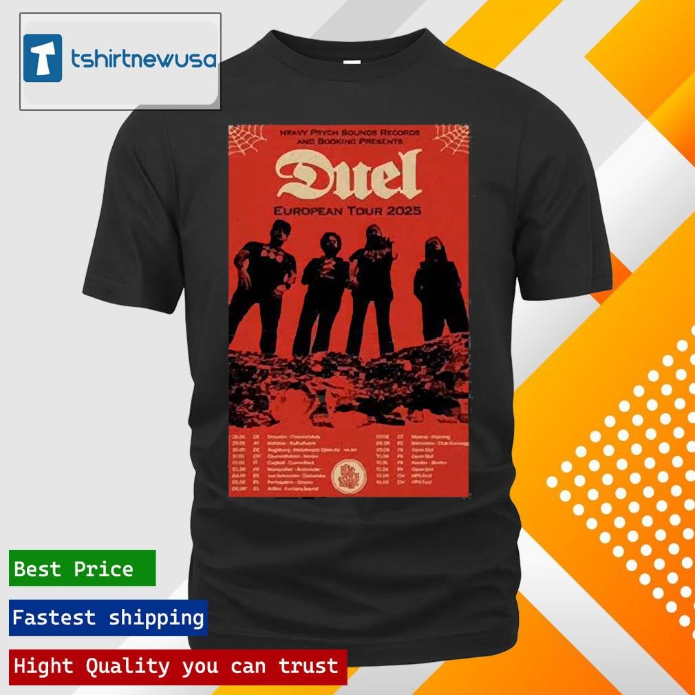 New Top Duel Heavy Psych Sounds Records And Booking European Tour 2025 Shirts