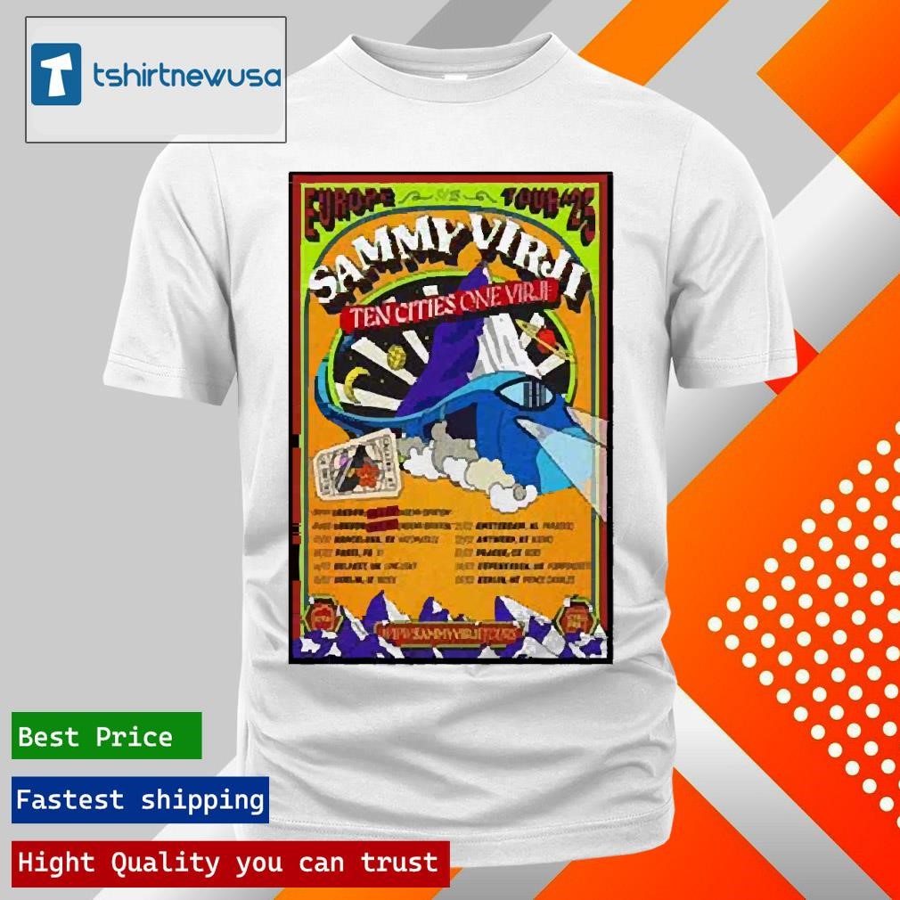 New Top Europe Tour 2025 Sammy Virji Poster Custom Prints Store Shirts
