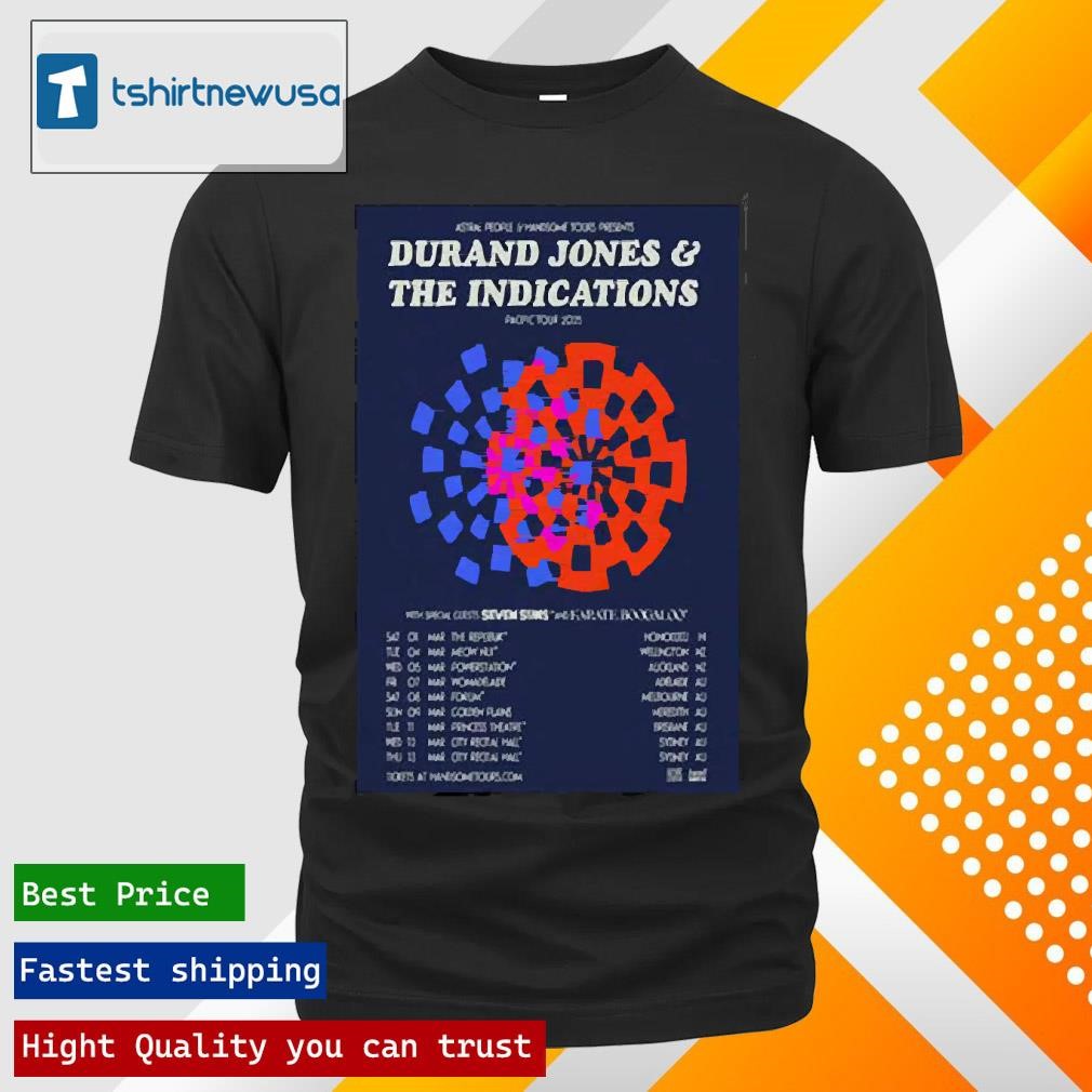Funny Durand Jones The Indications Pacific Tour 2025 Poster T-Shirt