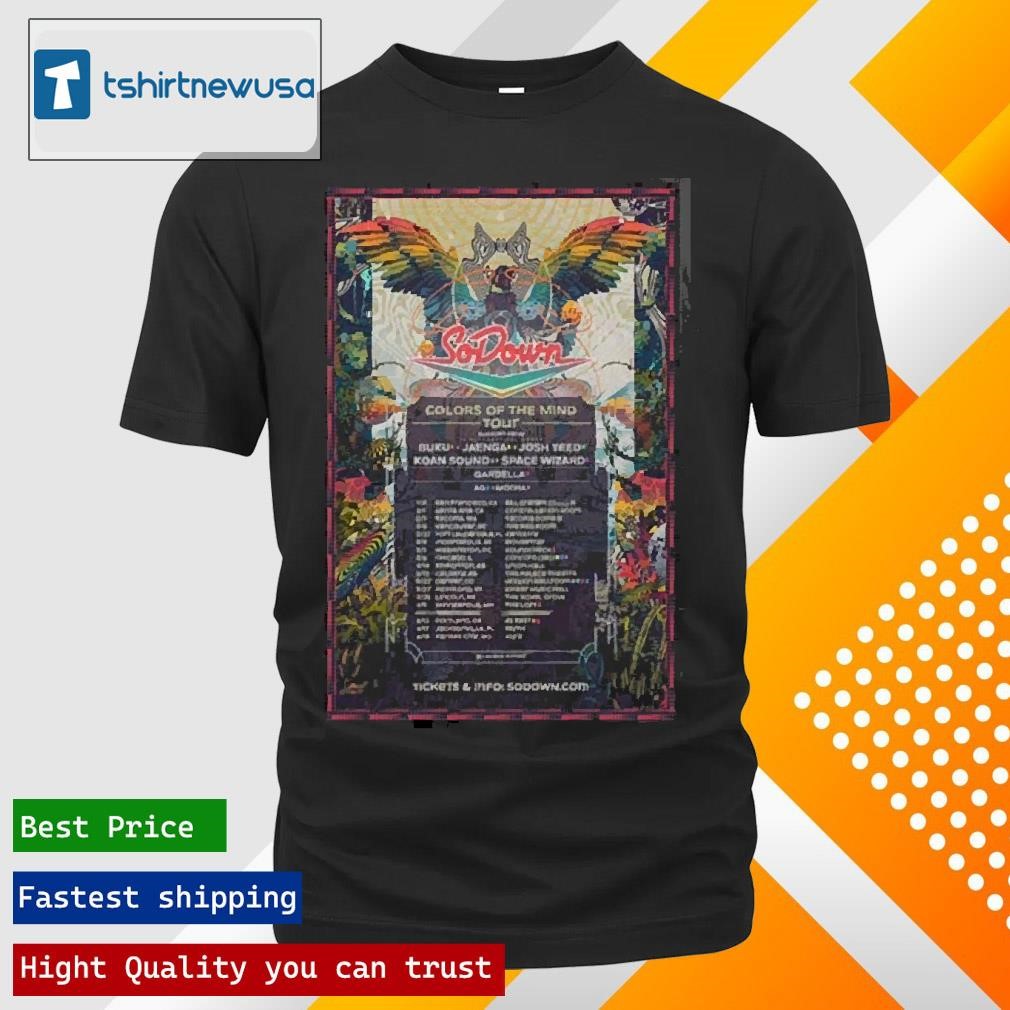 New Official Sodown Colors Of The Mind Tour 2025 T Shirts