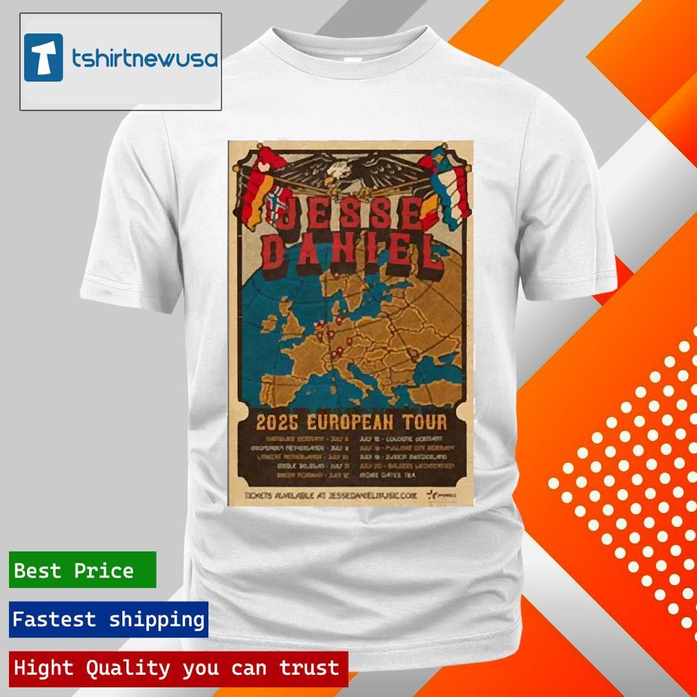 New Official World Jesse Daniel European Tour 2025 Cover Poster Unisex T Shirts