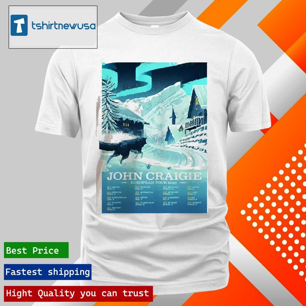 Best John Craigie European Tour 2025 Schedule Tour Date List Unisex T Shirts