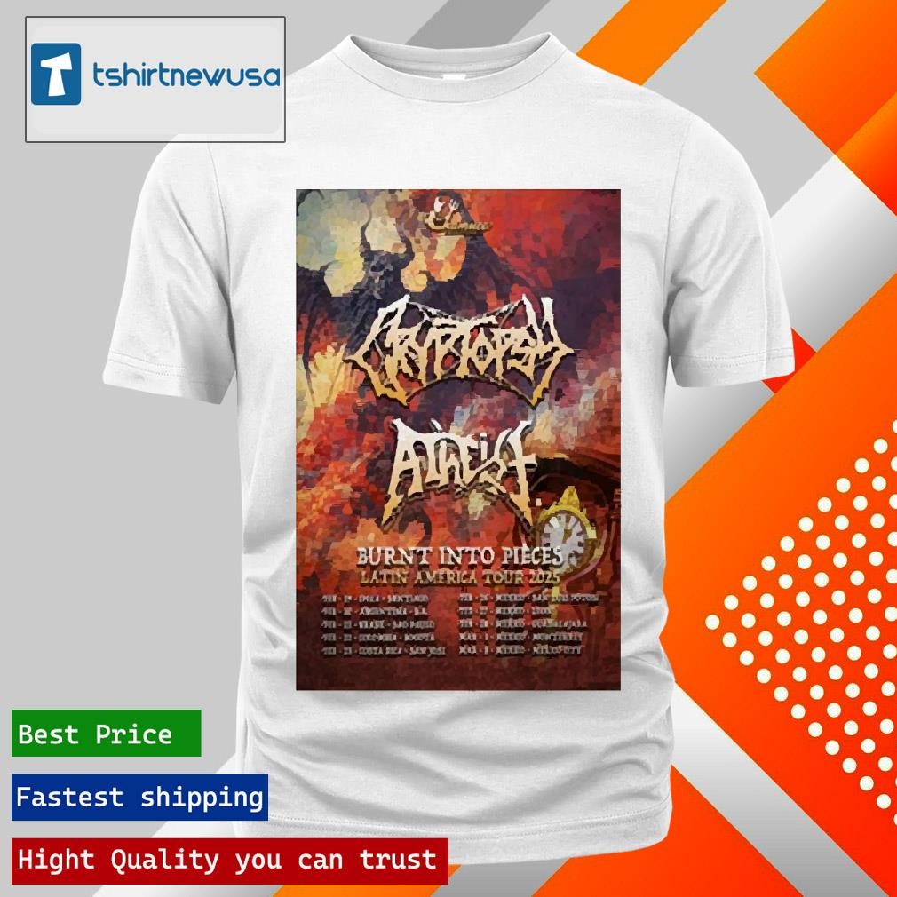 Best Latin America Tour 2025 Cryptopsy T-Shirt
