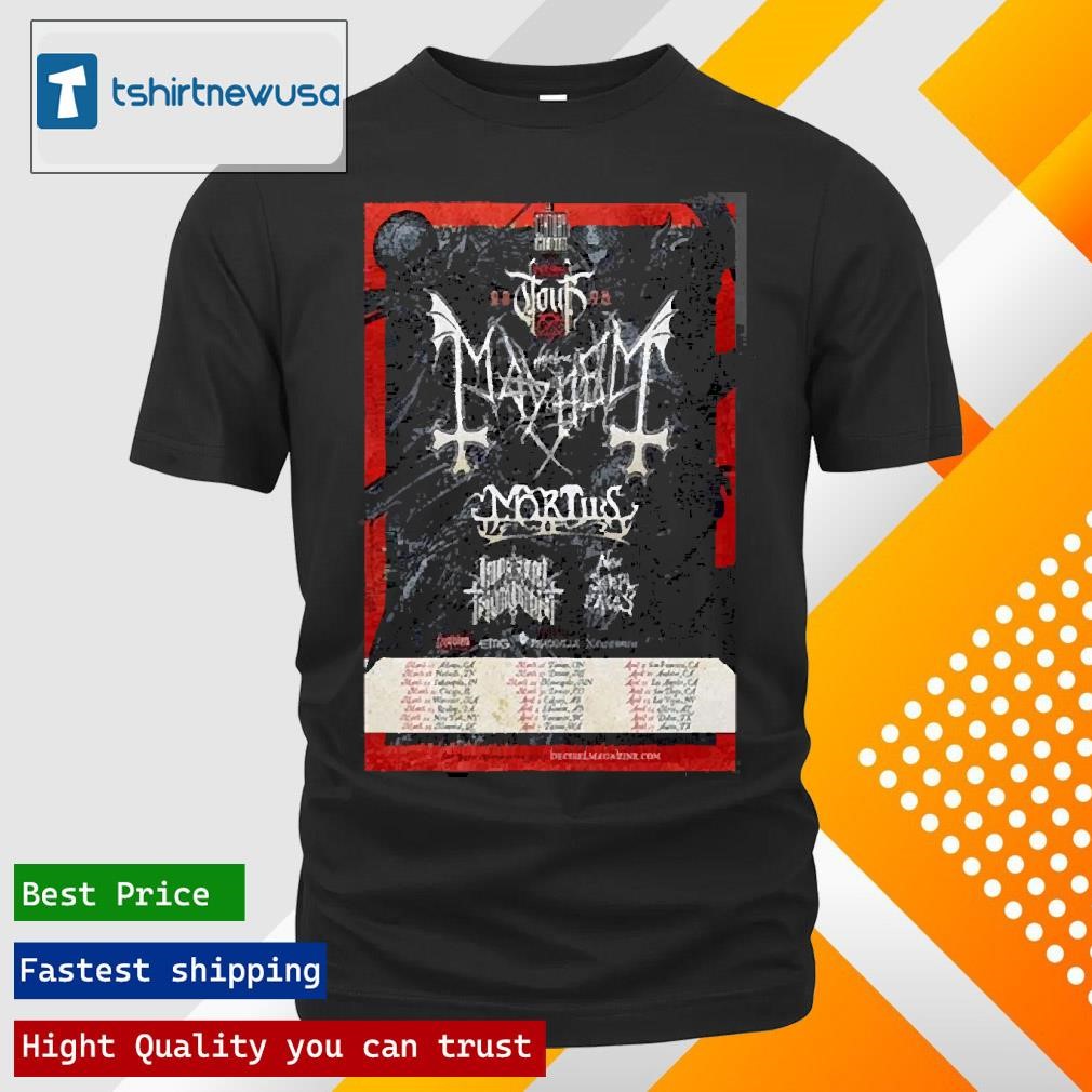 New Top Mayhem Decibel Magazine Tour 2025 T Shirts