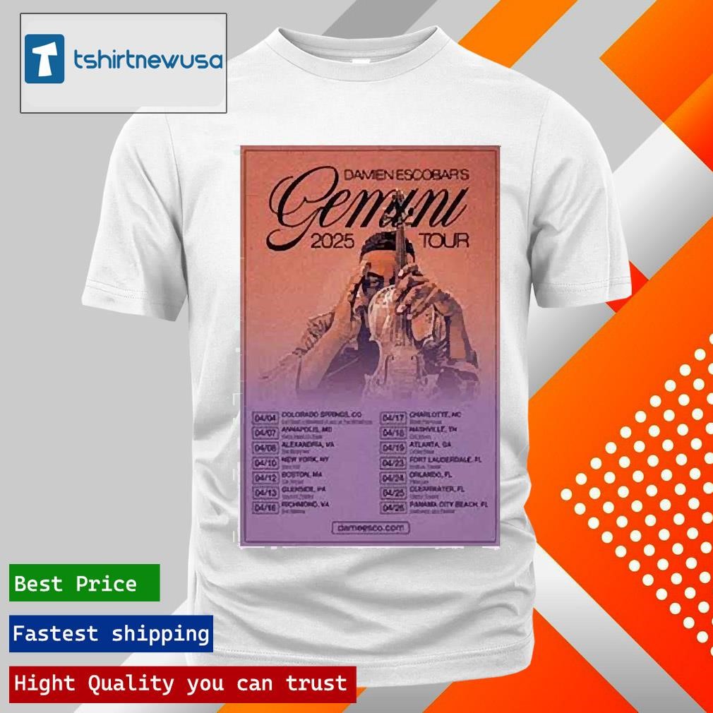 Funny Damien Escobar Gemini Tour 2025 T Shirts