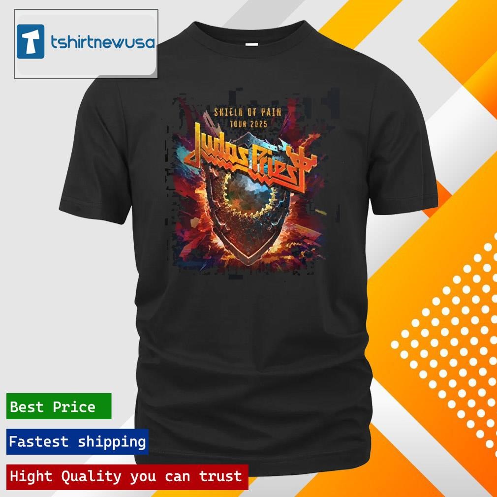 Best Judas Priest Shield Of Pain Tour 2025 Official Cover Art Unisex T Shirts