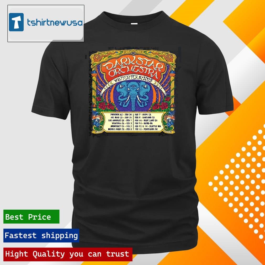 New Funny Dark Star Orchestra Winter Tour 2025 Tour Dates List Unisex T Shirt
