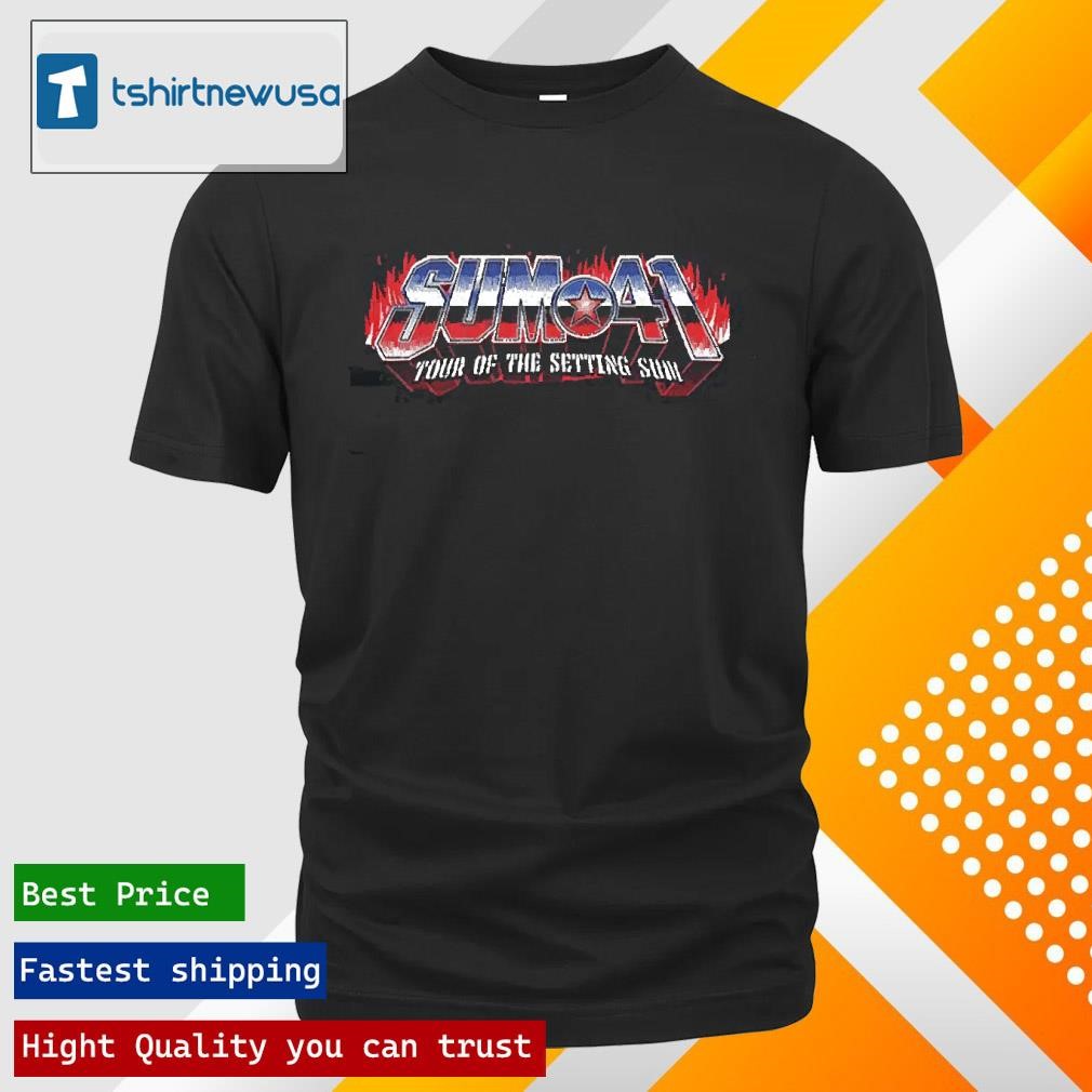 Funny Sum 41 Official Poster Date List Tour Of The Setting Sum On January 2025 Two Sides Unisex Shirts