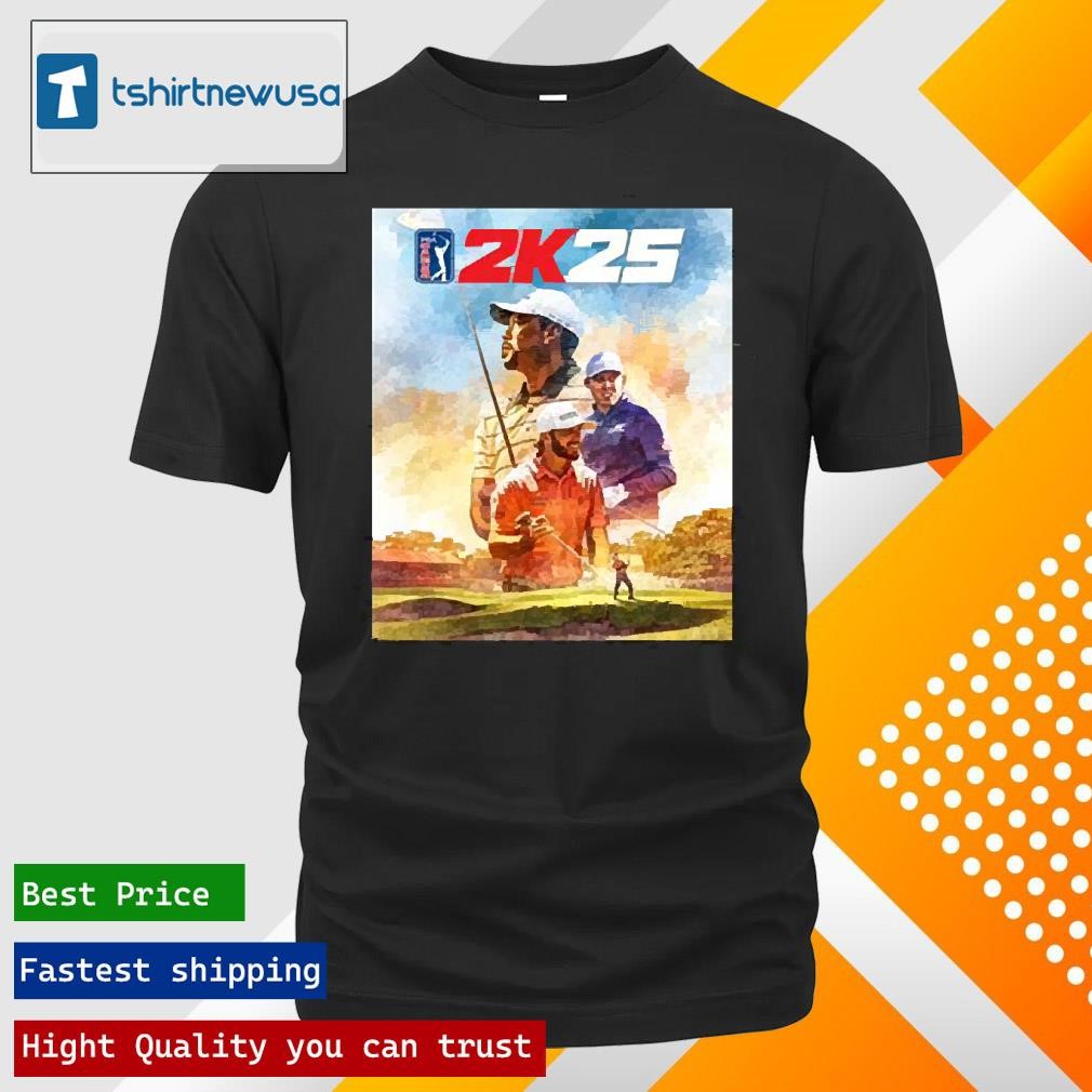 Premium Pga Tour 2K25 Max Homa Matt Fitzpatrick And Tiger Woods Cover Athletes Unisex 2025 T Shirt