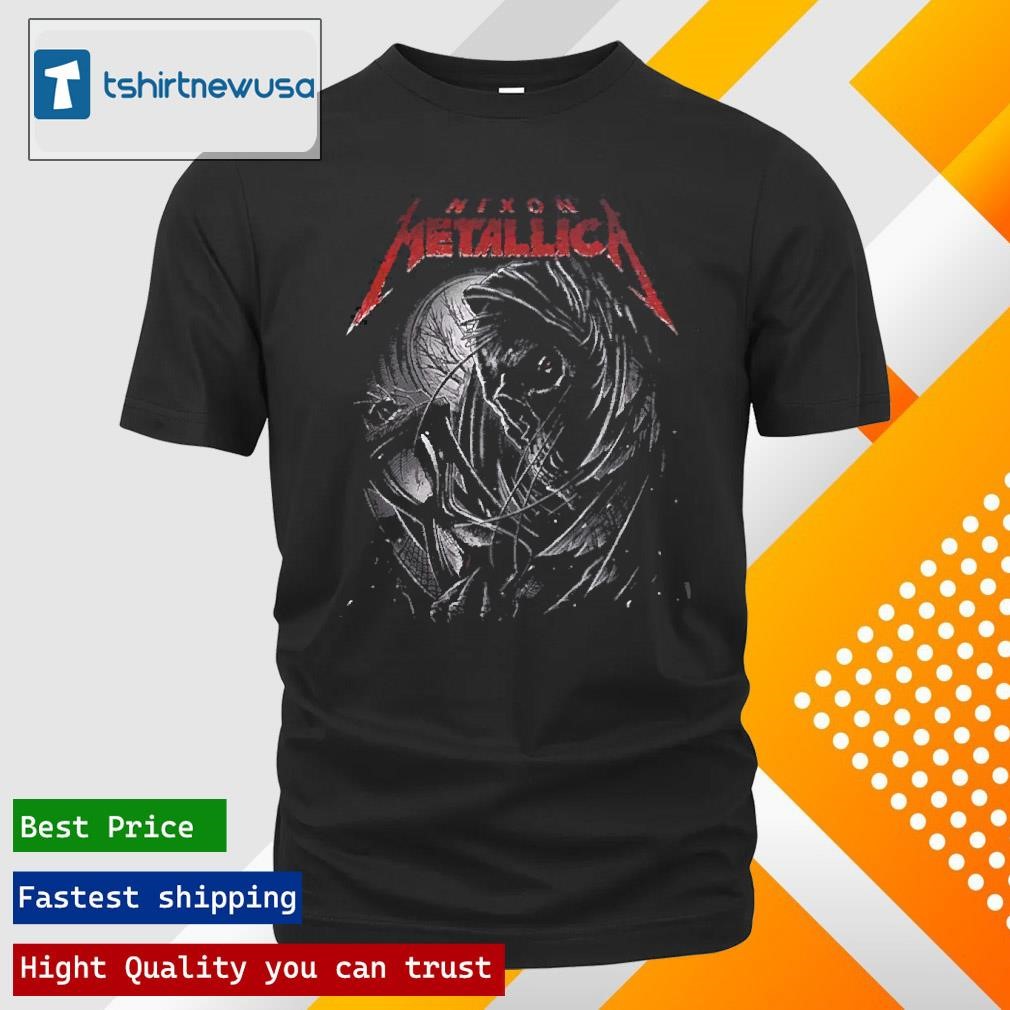 Premium Metallica X Nixon Watch Shirt Heavy Metal Rock Tour Vntg Graphic Design Unisex 2025 Shirts